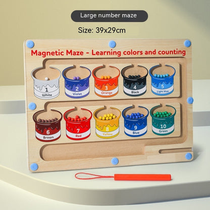 Magnetic Color Digital Maze Wooden Puzzle -TinyToyTales™