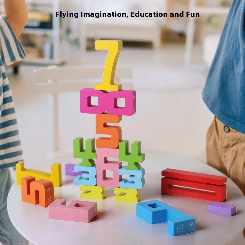 Wooden Number Building Block -TinyToyTales™