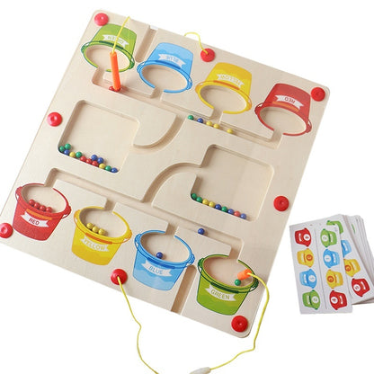 Magnetic Color Digital Maze Wooden Puzzle -TinyToyTales™