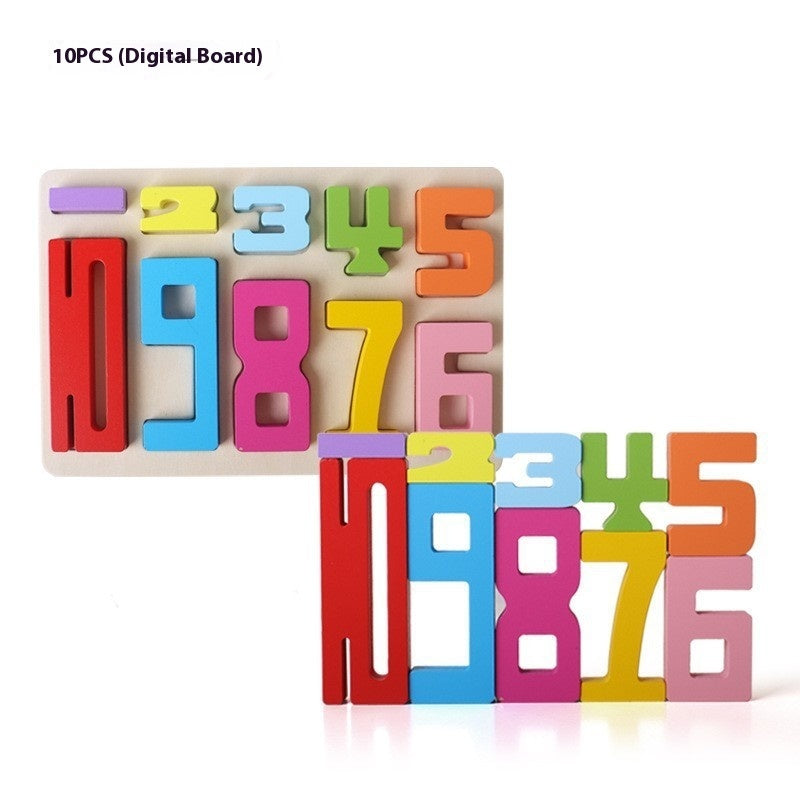 Wooden Number Building Block -TinyToyTales™