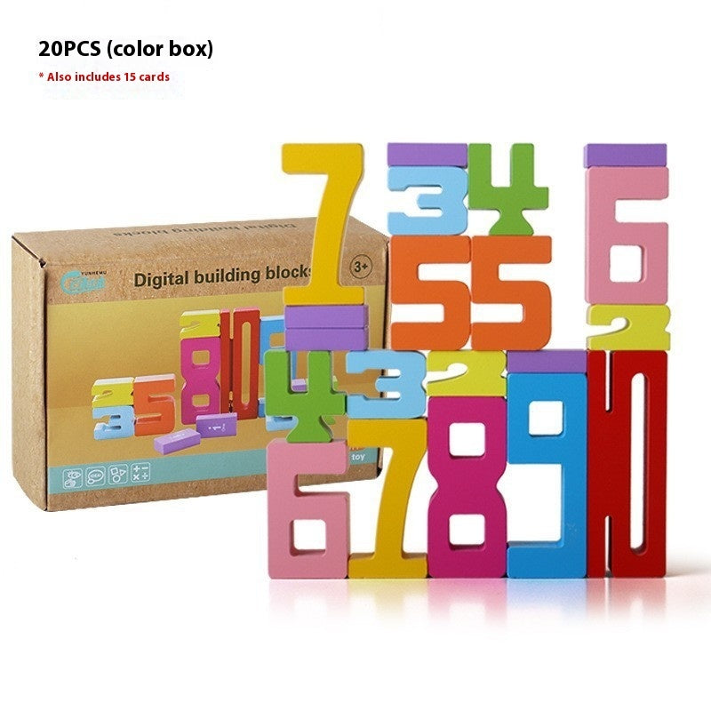 Wooden Number Building Block -TinyToyTales™