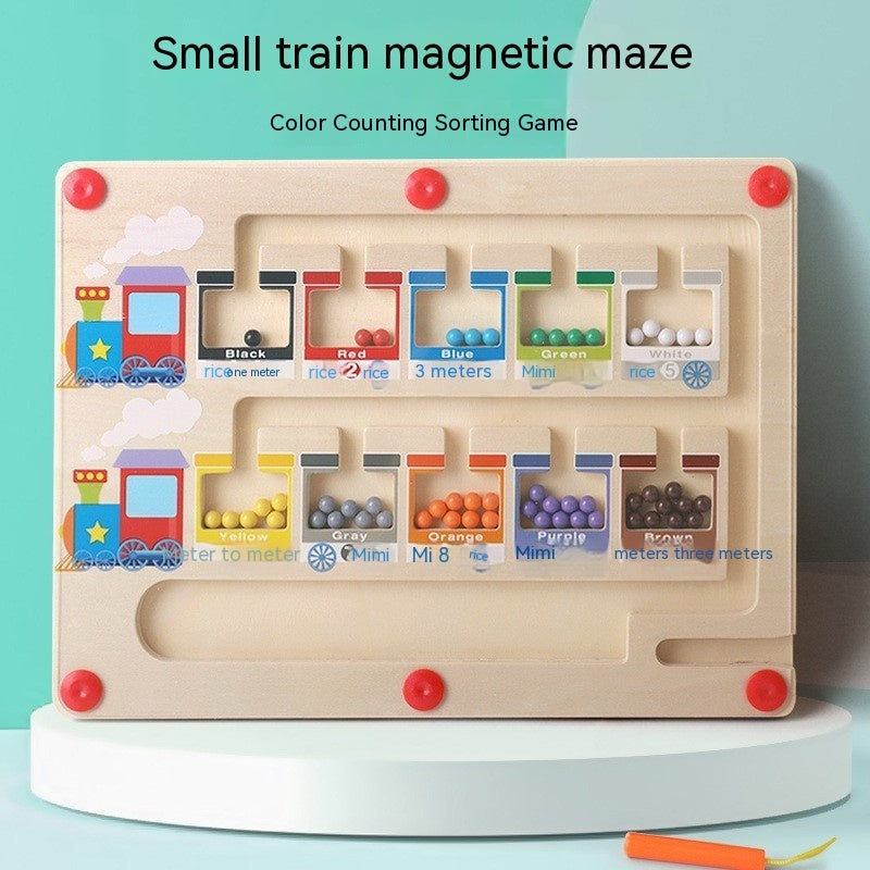 Magnetic Color Digital Maze Wooden Puzzle -TinyToyTales™