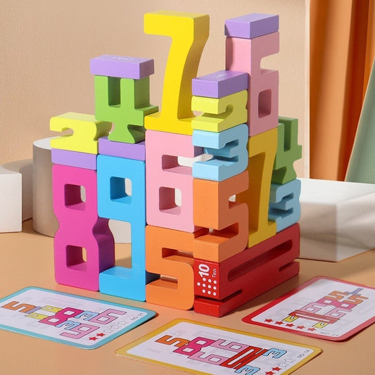 Wooden Number Building Block -TinyToyTales™